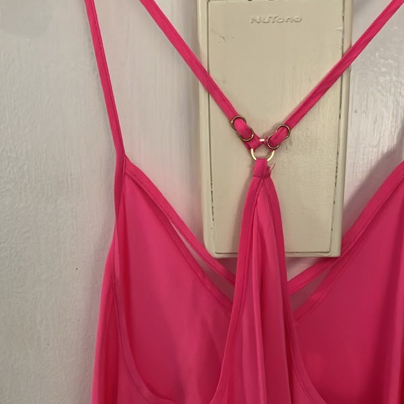 Amanda Uprichard Pink Silk Spaghetti Strap Tank Top - Picture 3 of 6
